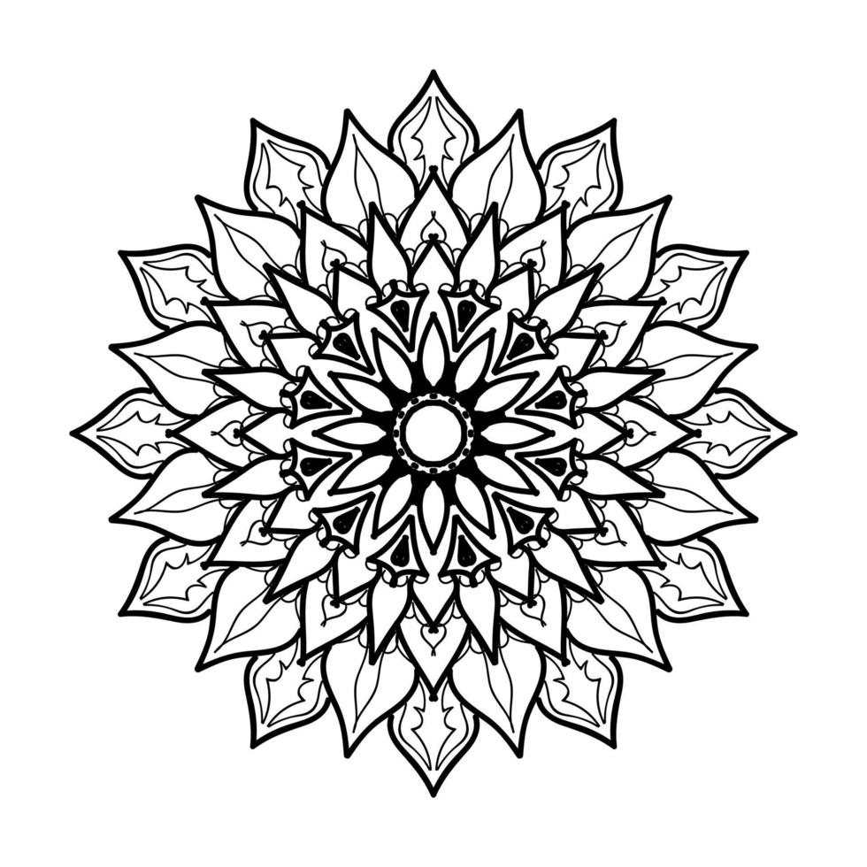 Circular pattern mandala art decoration elements. vector