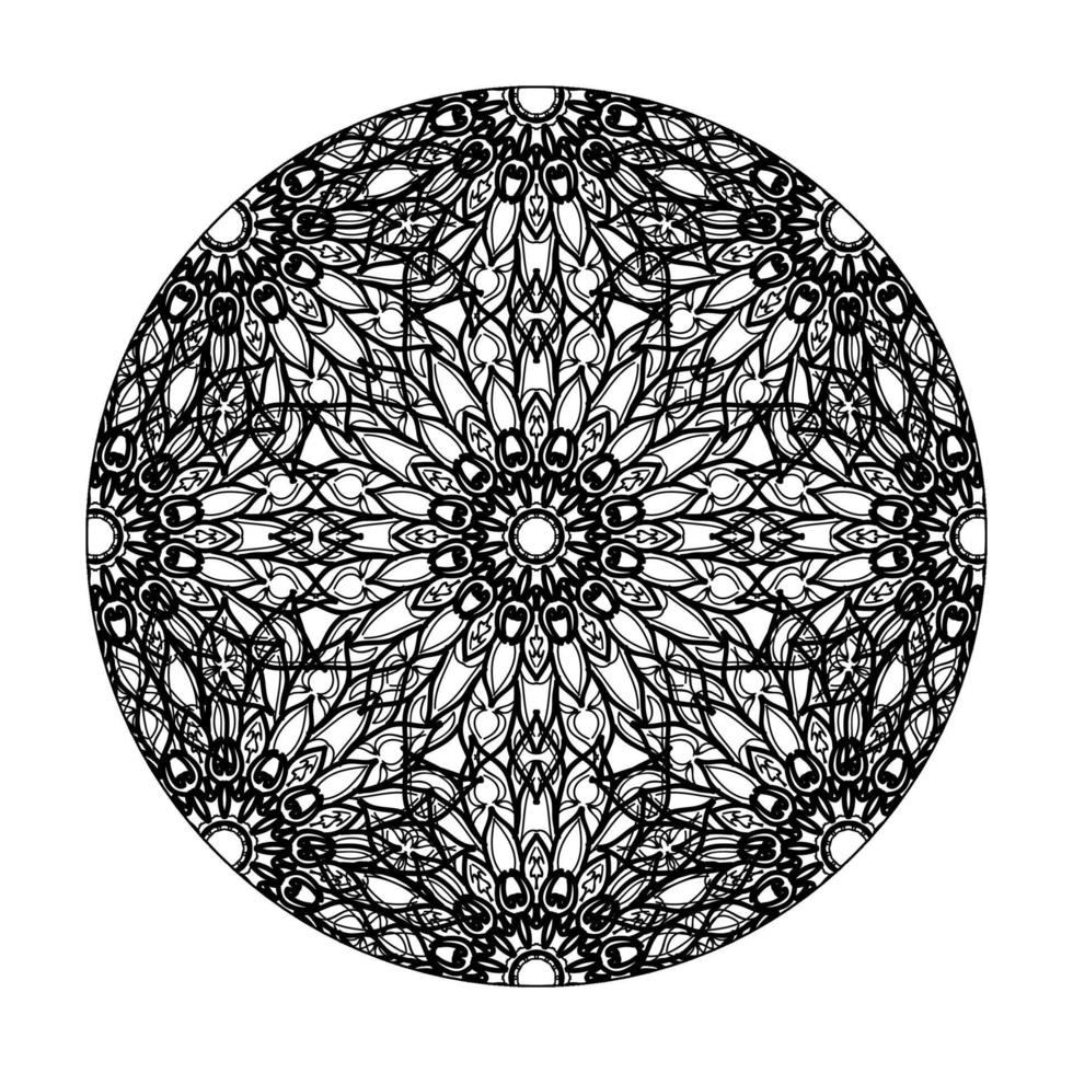 Hand drawn mandala. decoration in ethnic oriental  doodle ornament. vector