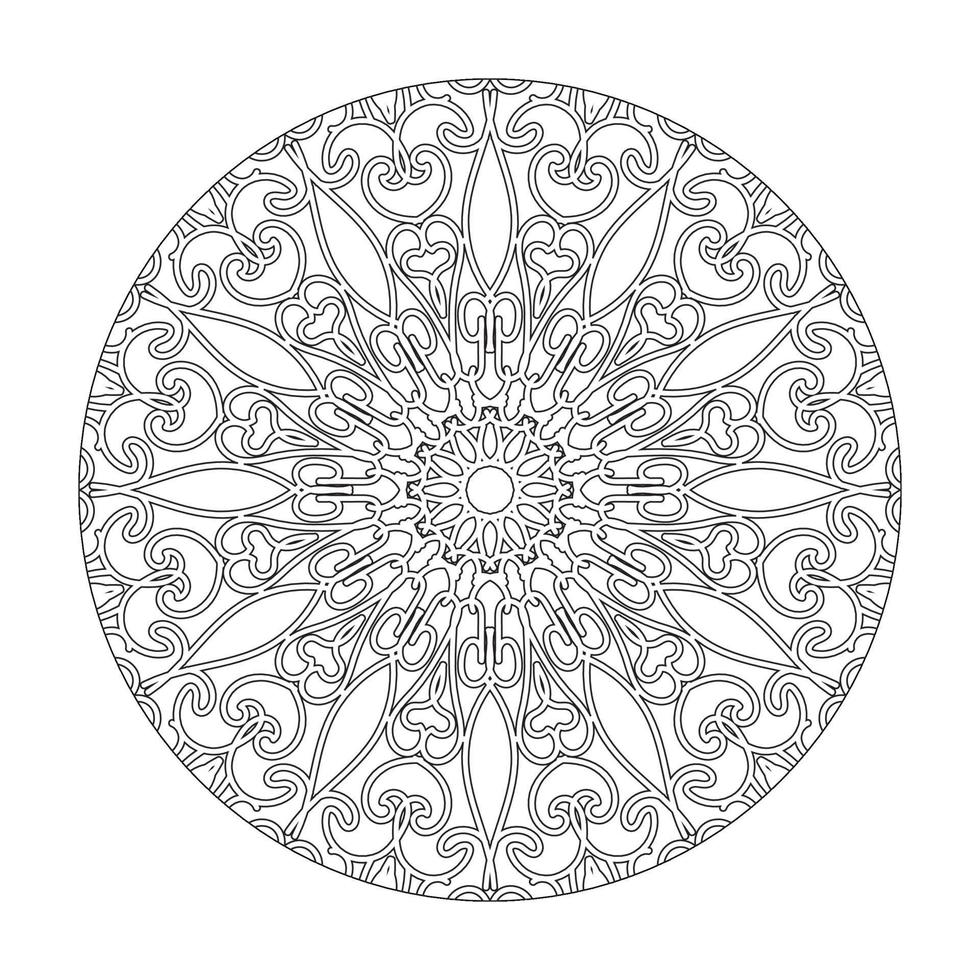 Circular pattern mandala art decoration elements. vector