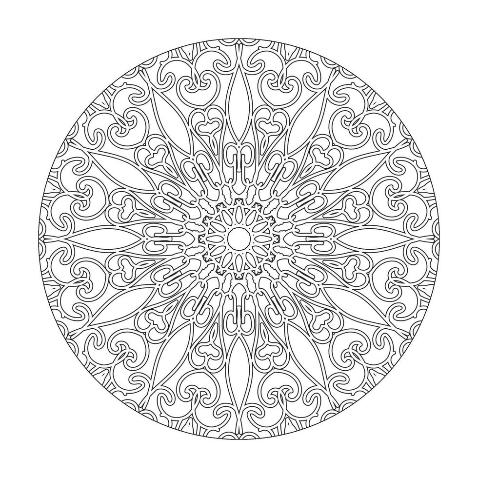 elementos de decoración de arte de mandala de patrón circular. vector