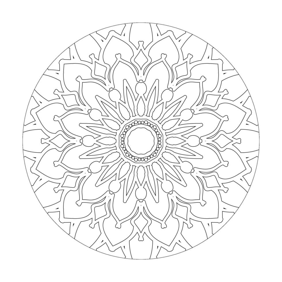 Circular pattern mandala art decoration elements. vector