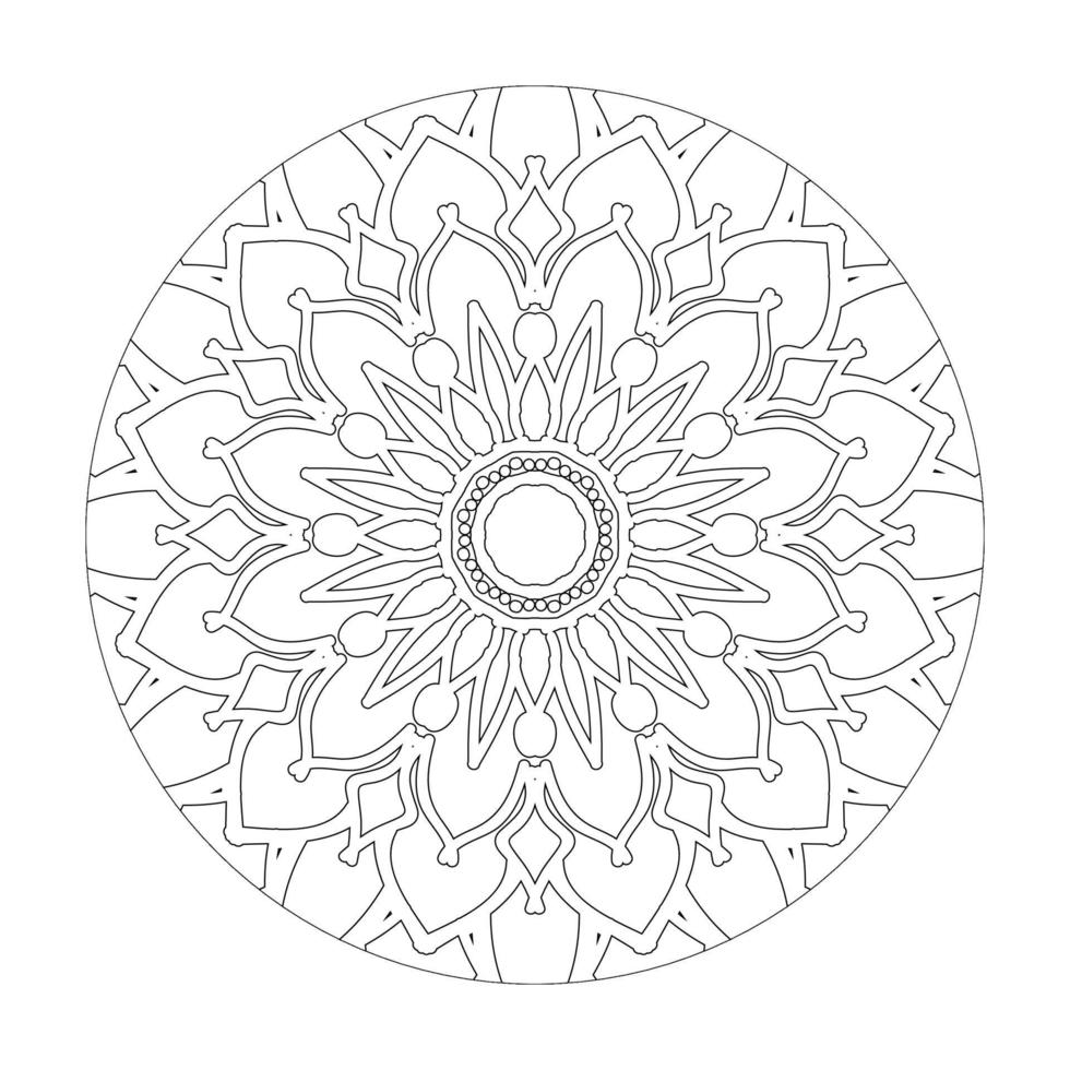 Circular pattern mandala art decoration elements. vector