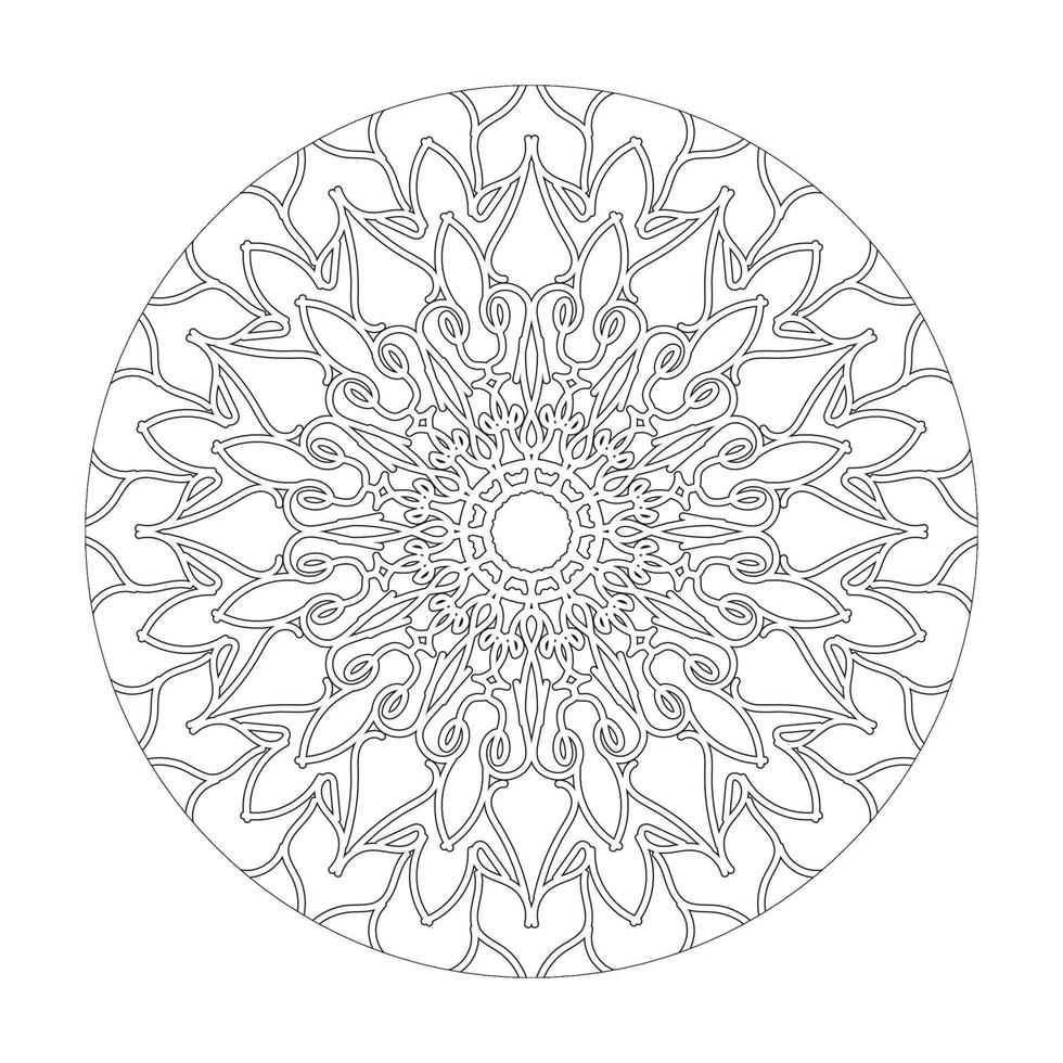 Vector round abstract circle. Mandala style.