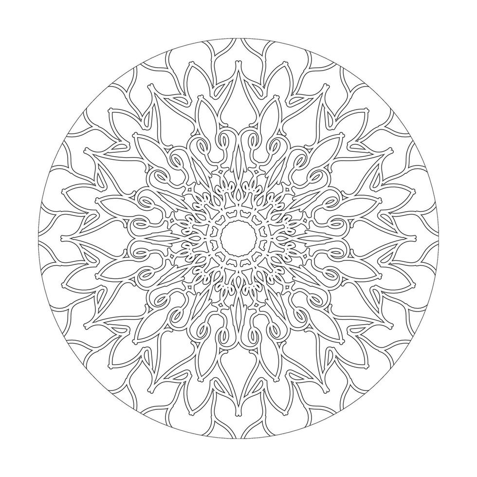 vector círculo abstracto redondo. estilo mandala.