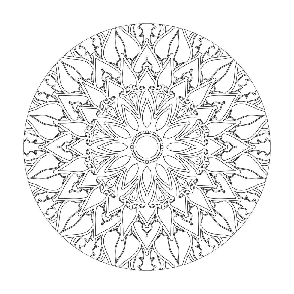 Circular pattern mandala art decoration elements. vector