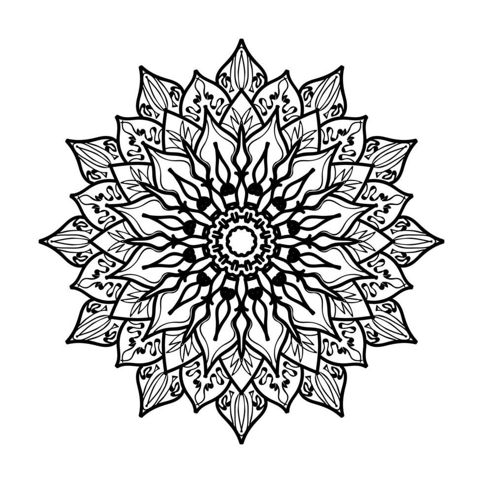 Hand drawn mandala. decoration in ethnic oriental  doodle ornament. vector