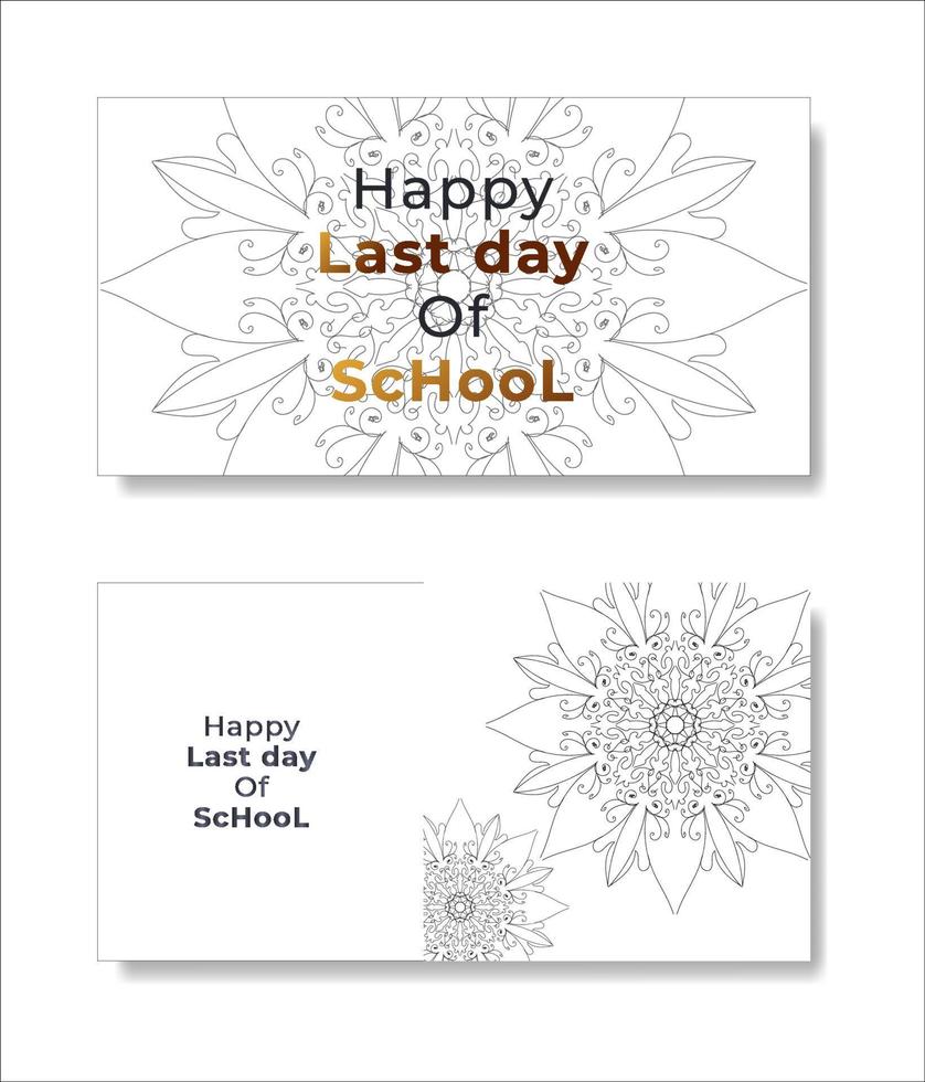 happy last day of school, last day of school for teachers and students. vector