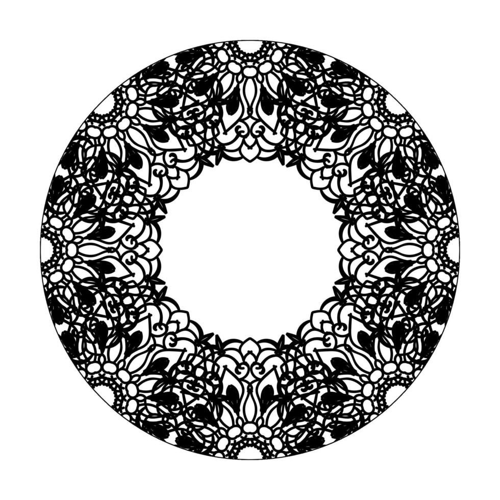 Hand drawn mandala. decoration in ethnic oriental  doodle ornament. vector