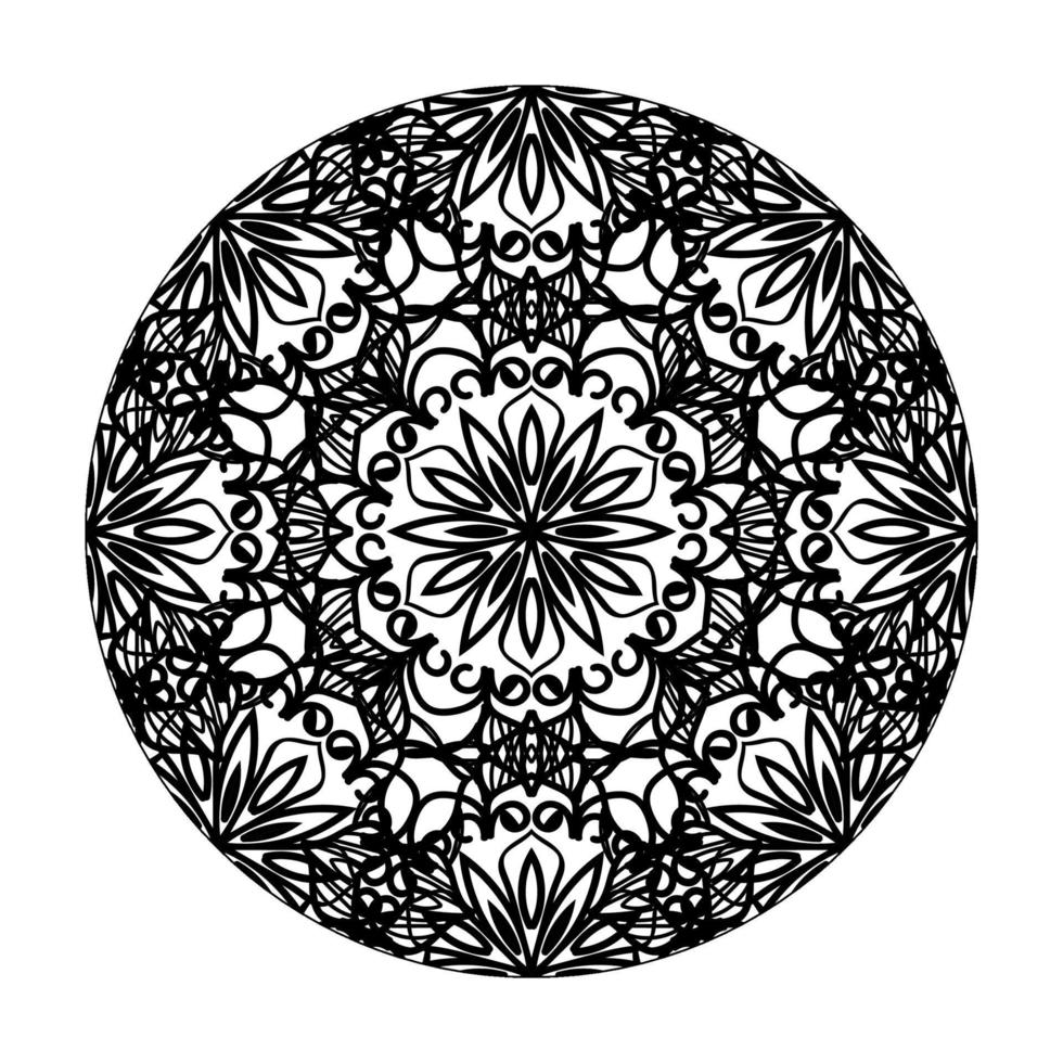 Hand drawn mandala. decoration in ethnic oriental  doodle ornament. vector