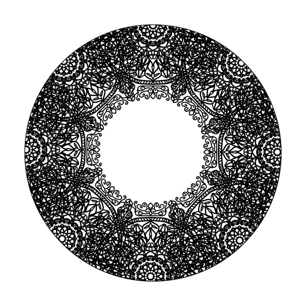 Hand drawn mandala. decoration in ethnic oriental  doodle ornament. vector