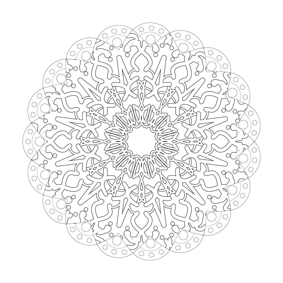 Vector round abstract circle. Mandala style.