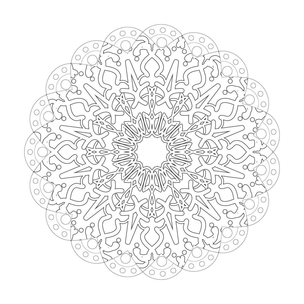 Vector round abstract circle. Mandala style.