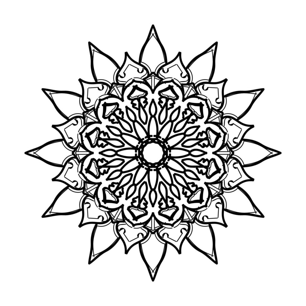 elementos de decoración de arte de mandala de patrón circular. vector