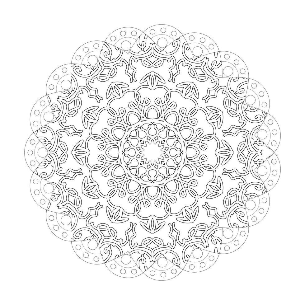 Vector round abstract circle. Mandala style.