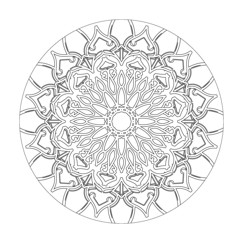 Circular pattern mandala art decoration elements. vector