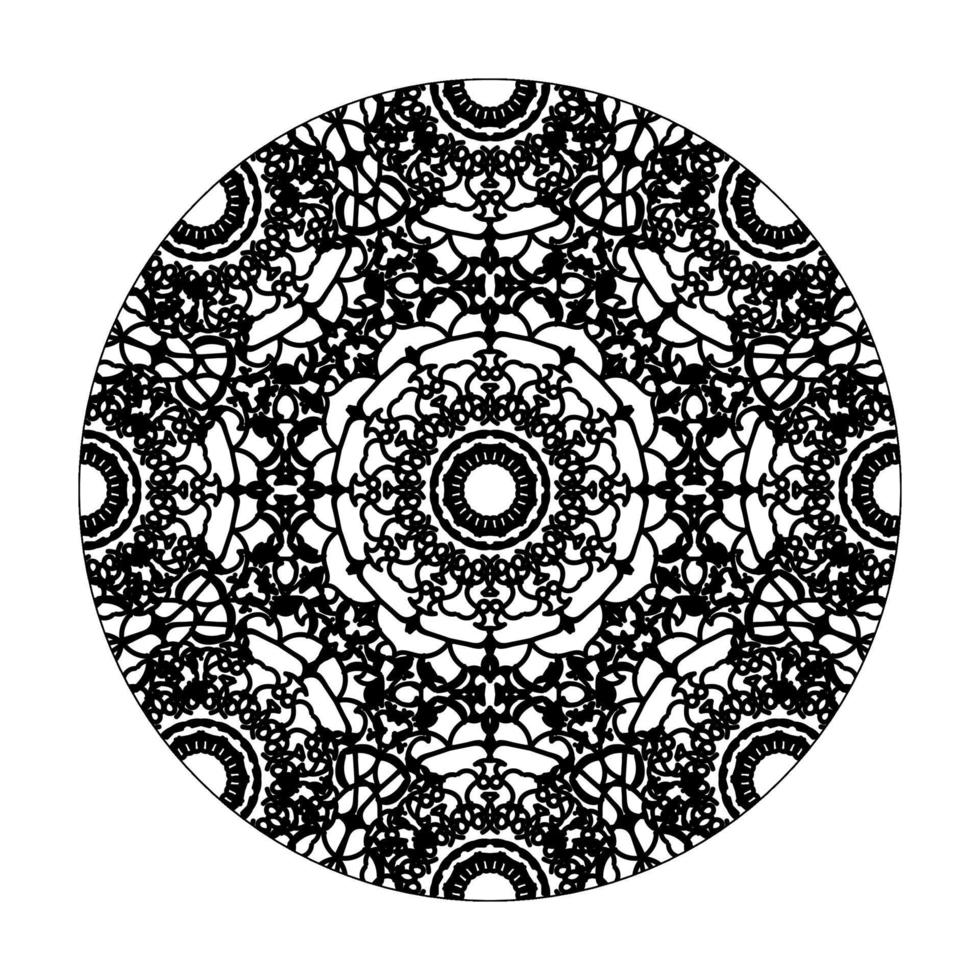 mandala dibujada a mano. decoración en adorno de garabato oriental étnico. vector