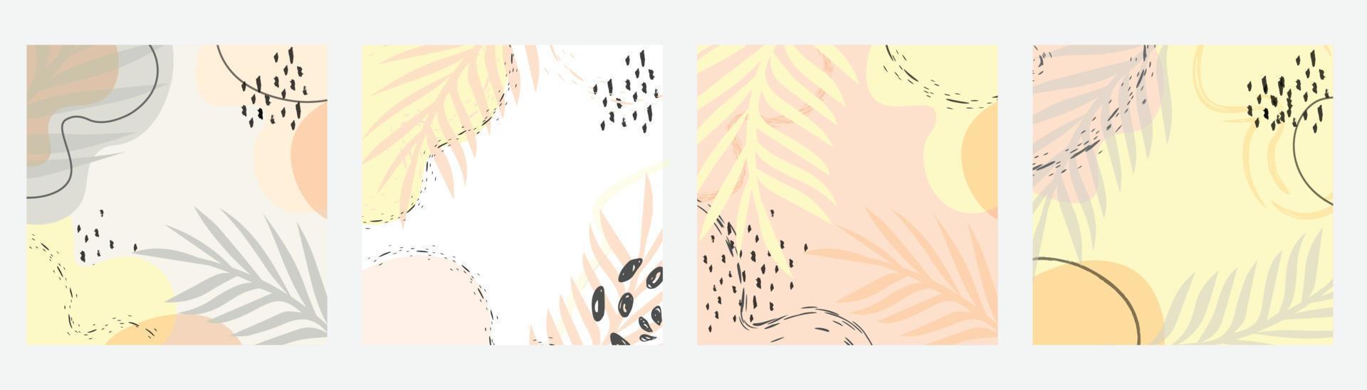 fondos abstractos de moda plantillas de arte cuadrado. adecuado para publicaciones en medios sociales, aplicaciones móviles, diseño de banners y publicidad en línea. fondos de moda vectorial vector