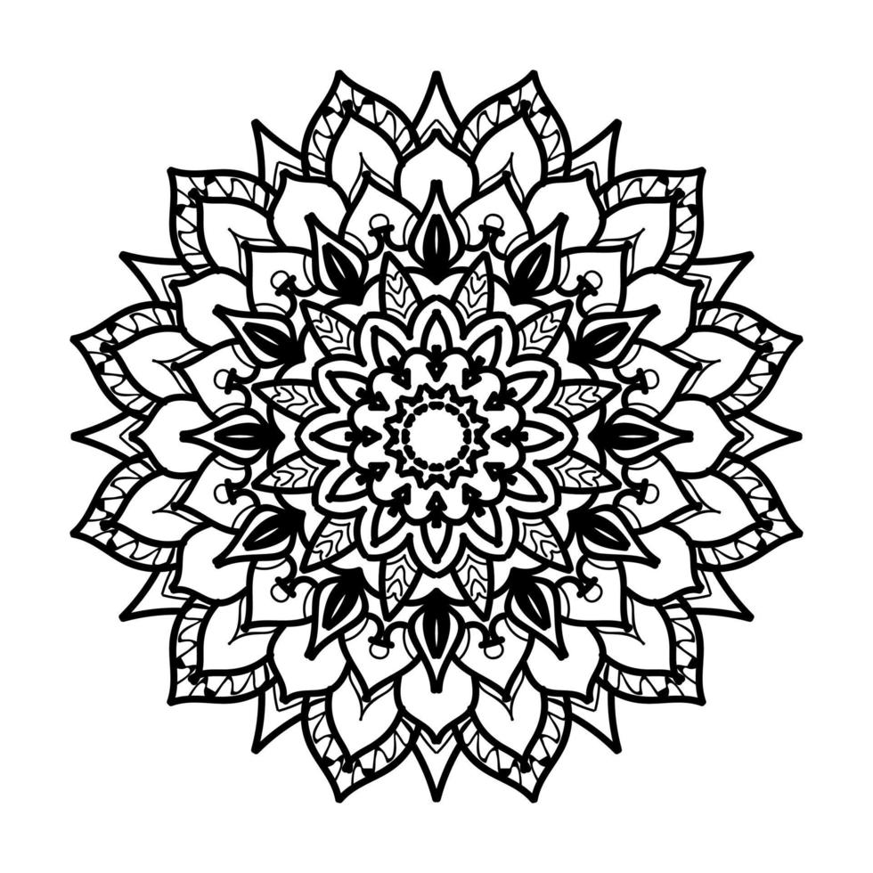 Hand drawn mandala. decoration in ethnic oriental  doodle ornament. vector