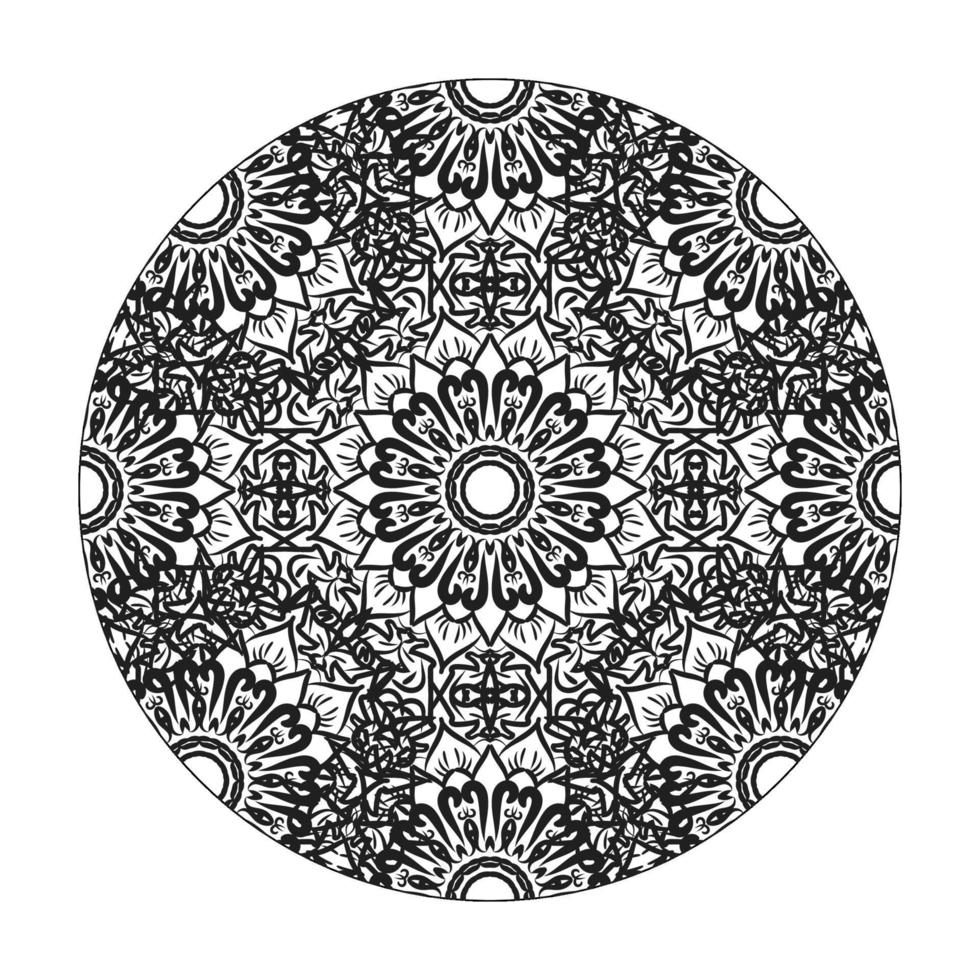 mandala dibujada a mano. decoración en adorno de garabato oriental étnico. vector