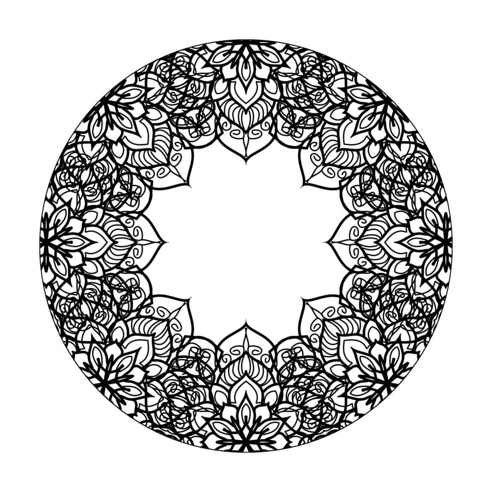 Hand drawn mandala. decoration in ethnic oriental  doodle ornament. vector