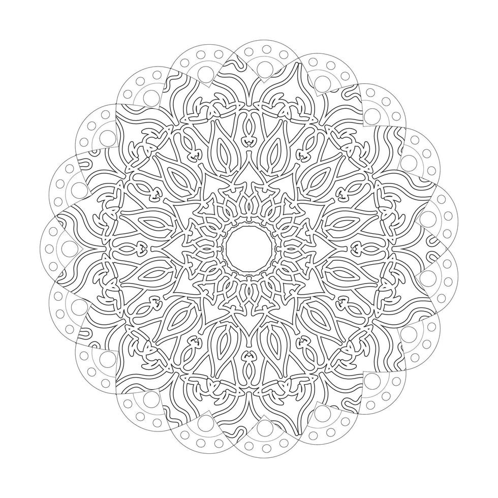 Vector round abstract circle. Mandala style.
