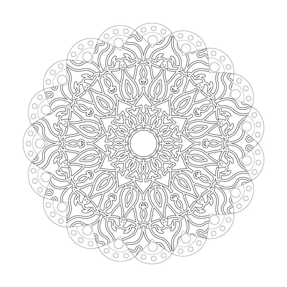 vector círculo abstracto redondo. estilo mandala.