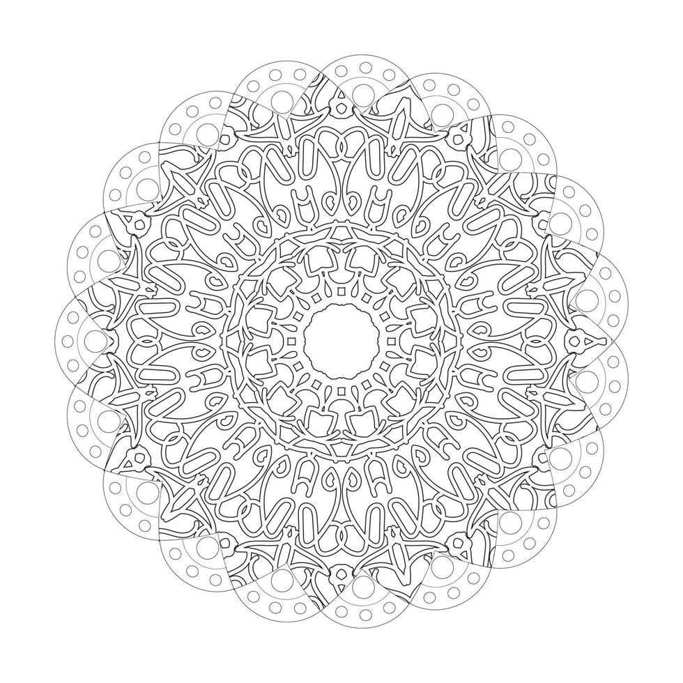 Vector round abstract circle. Mandala style.