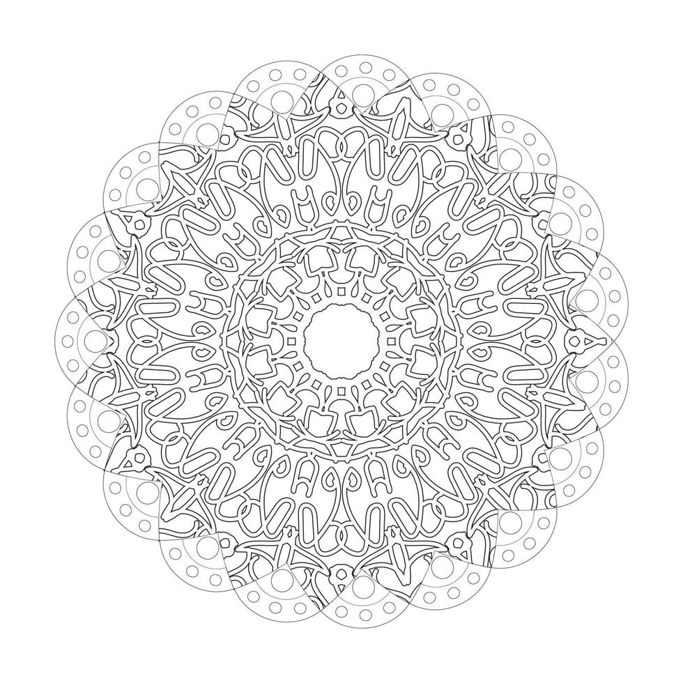 Vector round abstract circle. Mandala style.