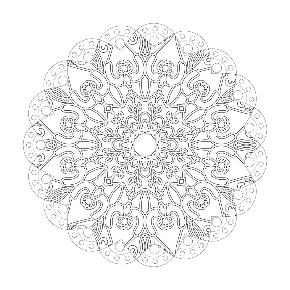 Vector round abstract circle. Mandala style.