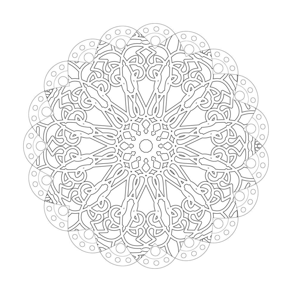 Vector round abstract circle. Mandala style.
