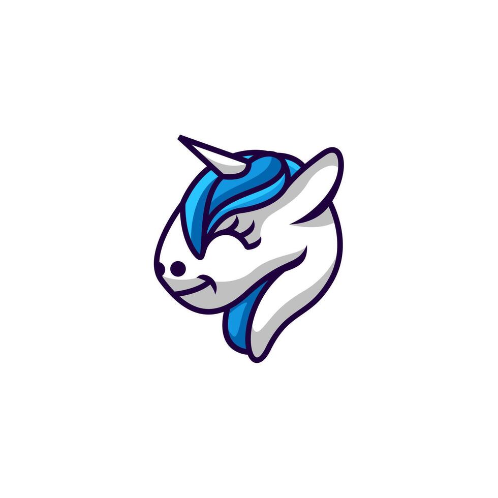 Unicorn head logo 7047572 Vector Art at Vecteezy