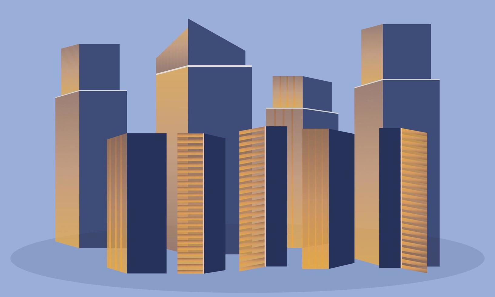 illustration of metropolitan landscape city vector