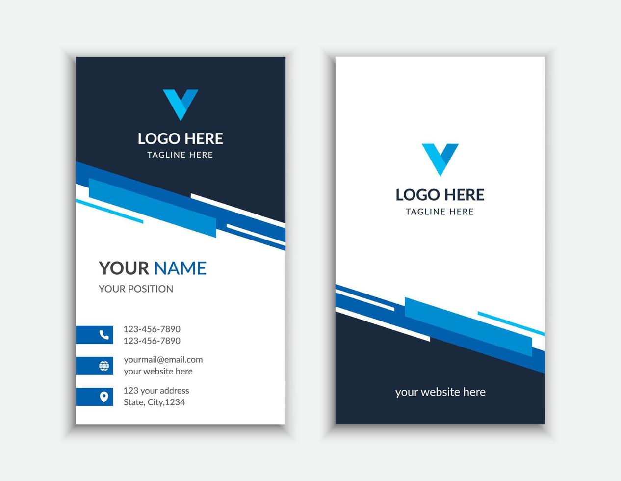 Professional stylish company business card template design vector