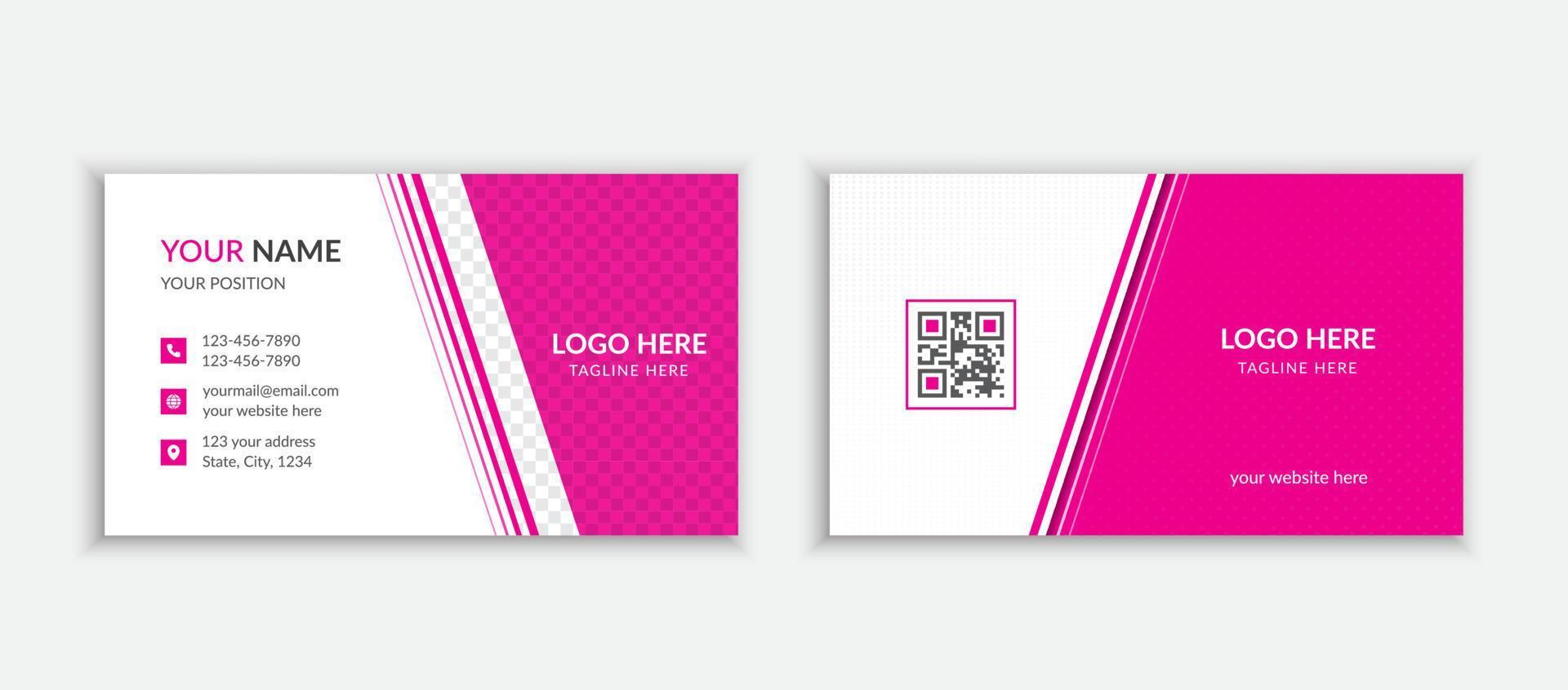 Creative and clean flat business card template design for advertising vector