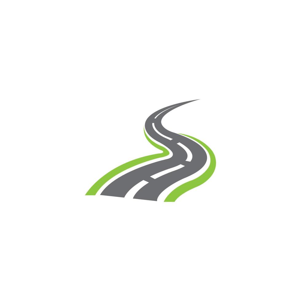 ilustración de logotipo y símbolo de carretera vector