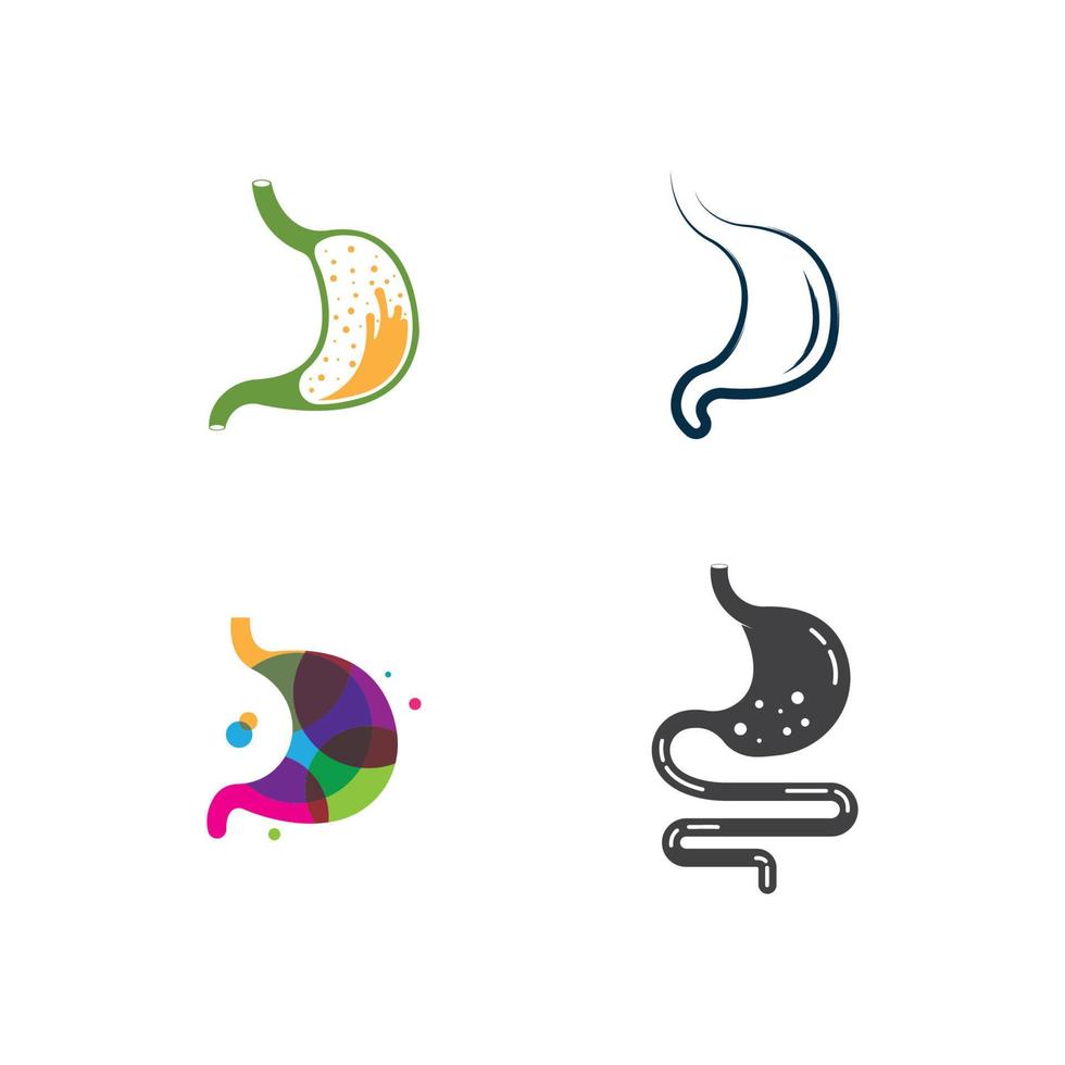 stomach care icon designs concept vector