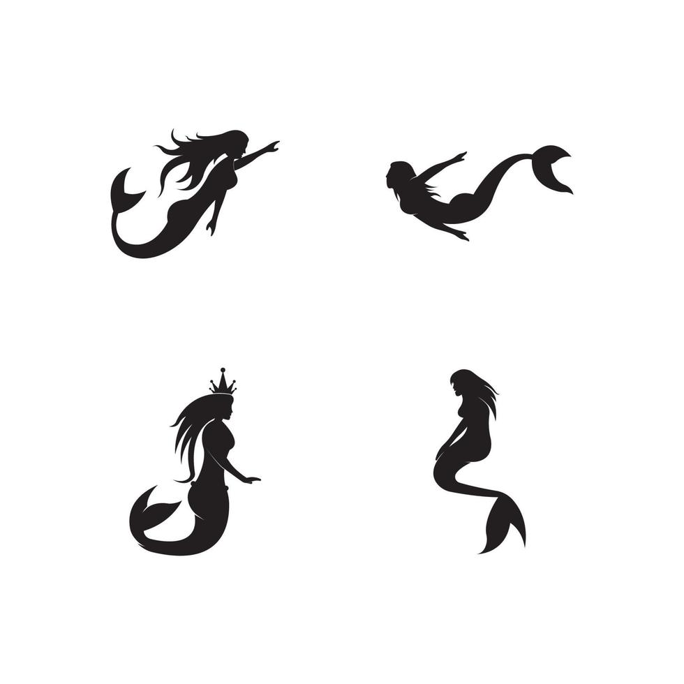 diseño de icono de logotipo de sirena vector