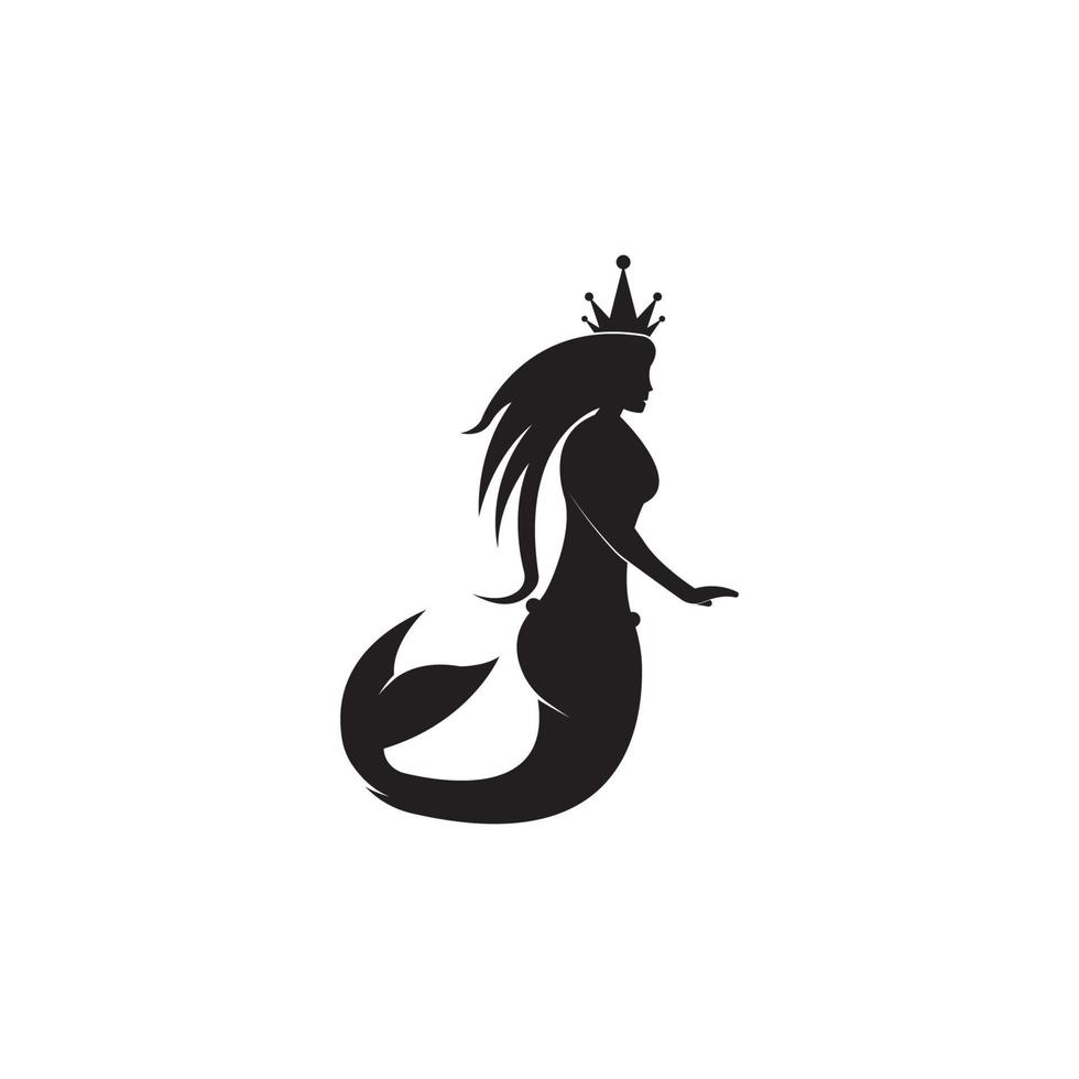 Mermaid logo icon design vector