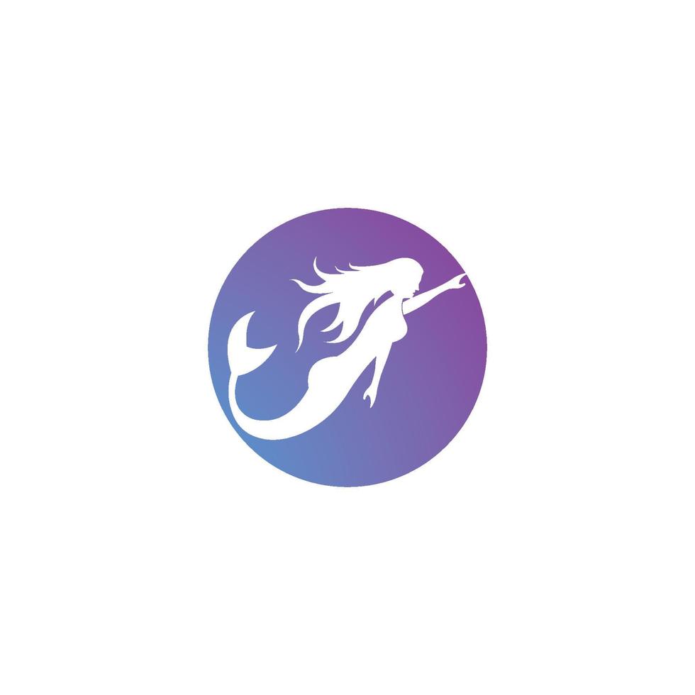 Mermaid logo icon design vector