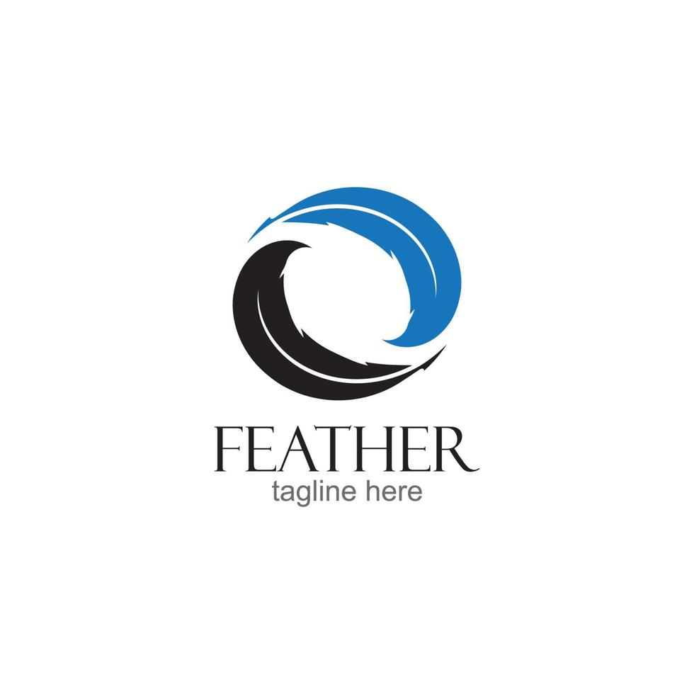 feather logo vector template