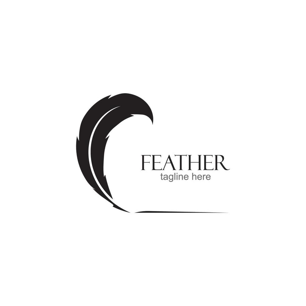 feather logo vector template