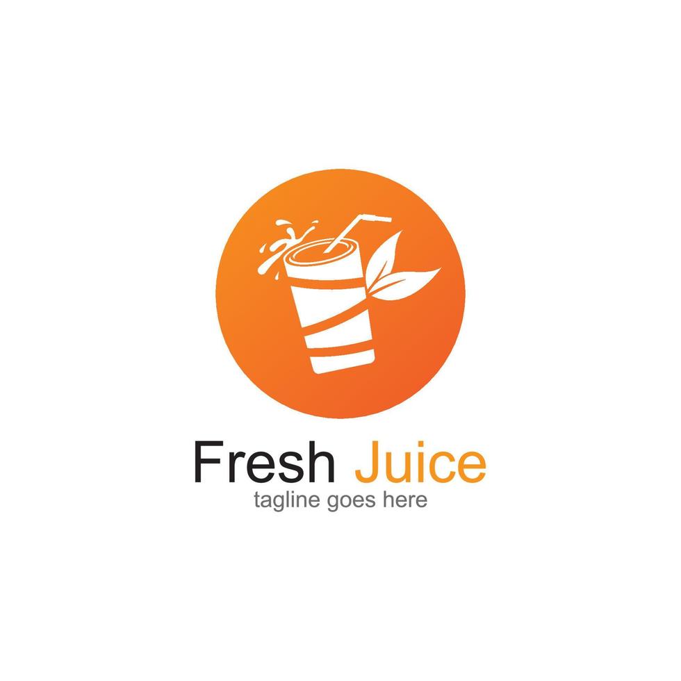 orange juice logo icon vector