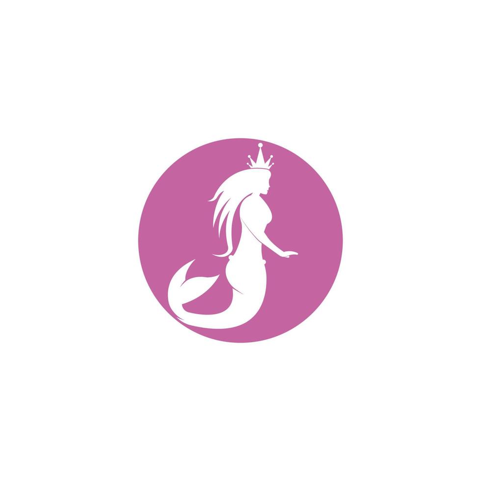 Mermaid logo icon design vector