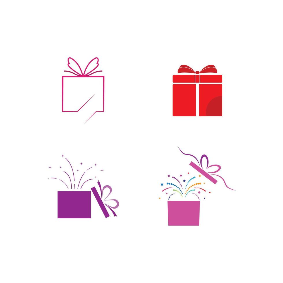 caja de regalo, plantilla de vector de logotipo de tienda de regalos
