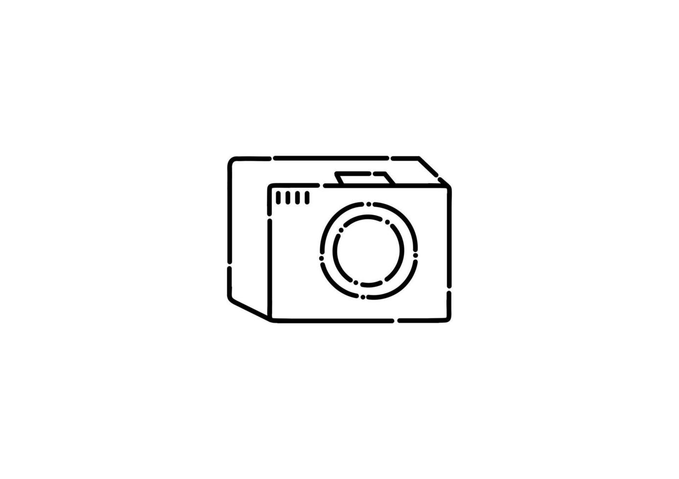 washing machine illustration in dotted line style vector