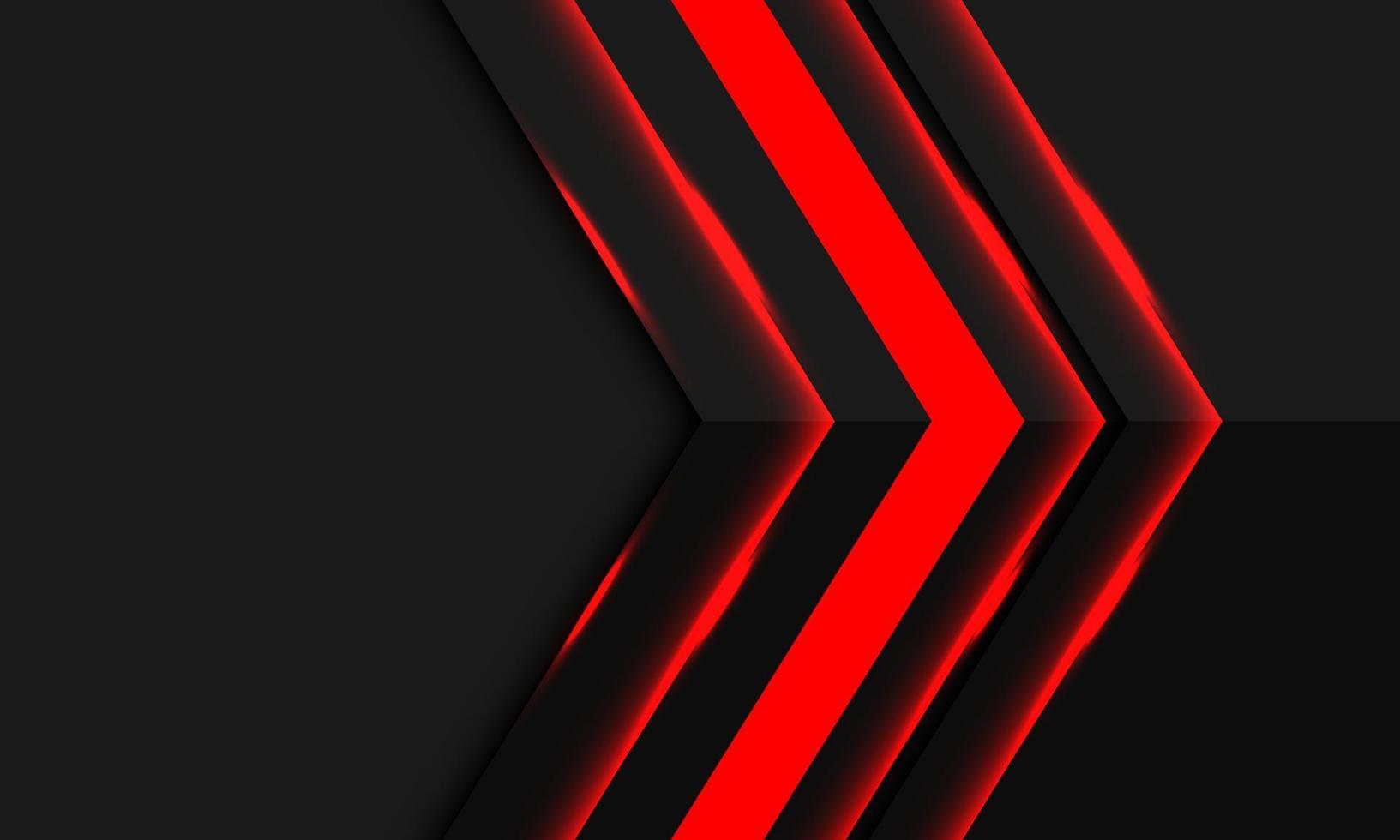 Abstract red black metallic arrow direction with blank space design modern futuristic background vector