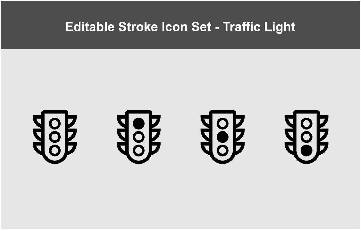 set of traffic light icons vector
