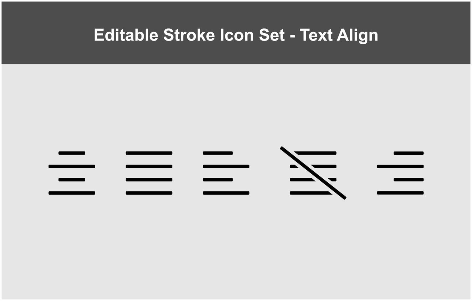 set of text align icons vector