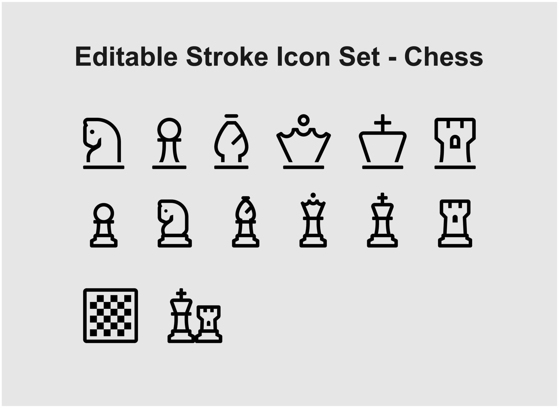 set of chess icons 7048036 Vector Art at Vecteezy