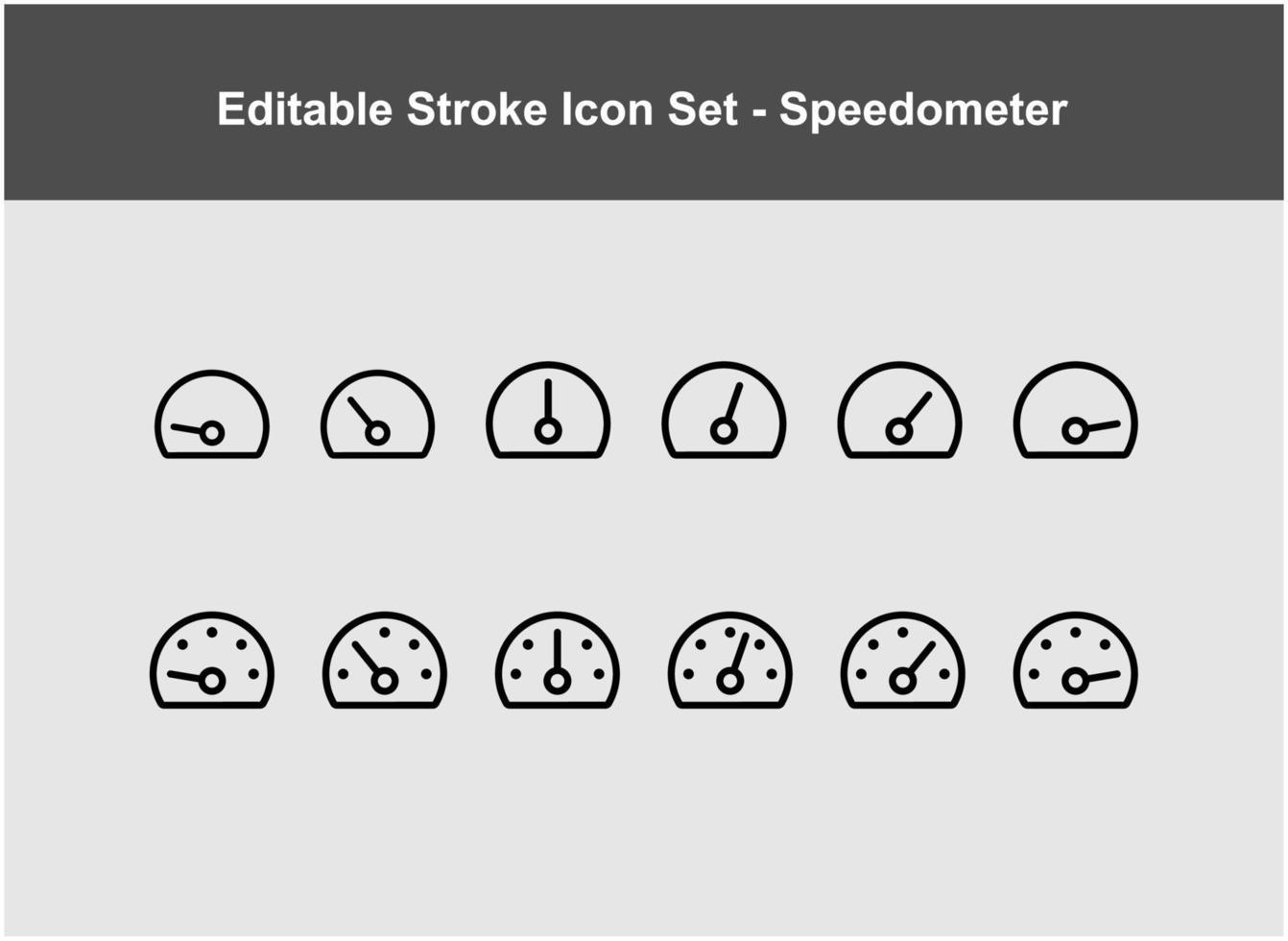 conjunto de iconos de velocímetro vector